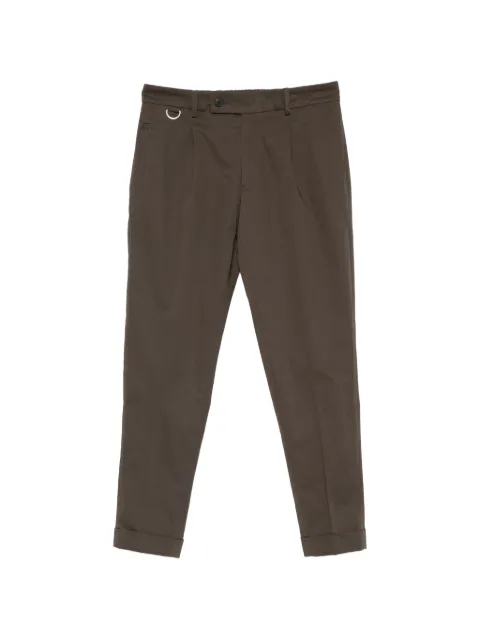 Low Brand pleated detail trousers Green LP26018V035