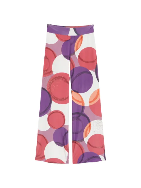 LE RJTANGE elasticated-waistband palazzo pants Purple 26SC64