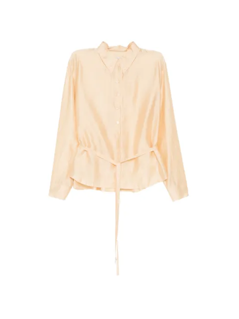 Low Classic shirred-back belted blouse Neutrals LW265BL01