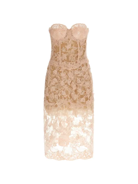 Ermanno Scervino strapless midi dress Pink D482Q736FDUZS21706