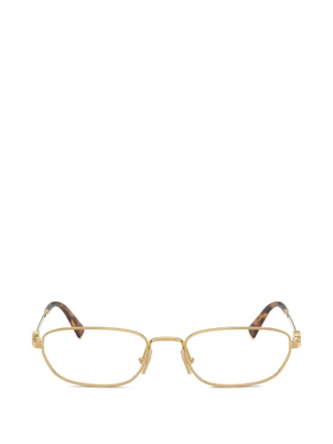 Miu Miu Eyewear geometric-frame tortoiseshell glasses Gold MU52ZV5AK1O1