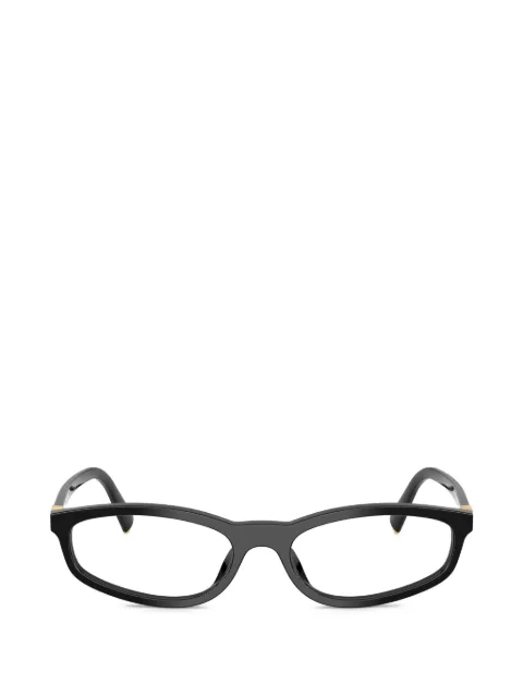 Miu Miu Eyewear oval-shape glasses Black MU01ZV16K1O1