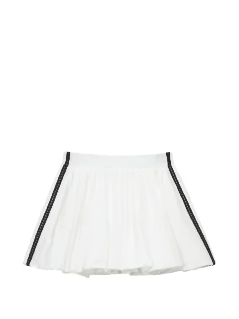 Mini Cream elastic-waist mini skirt White 6SM113A
