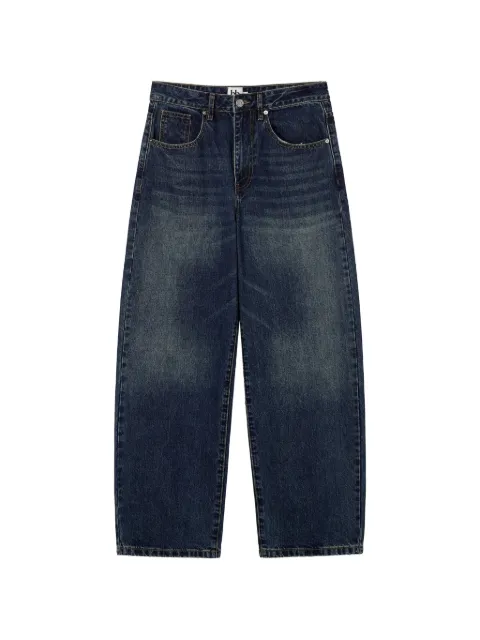 b+ab faded-effect wide-leg jeans Blue 6S158AS