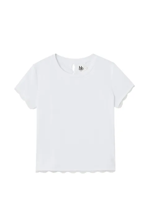 b+ab scalloped-trim T-shirt White 6S643AS