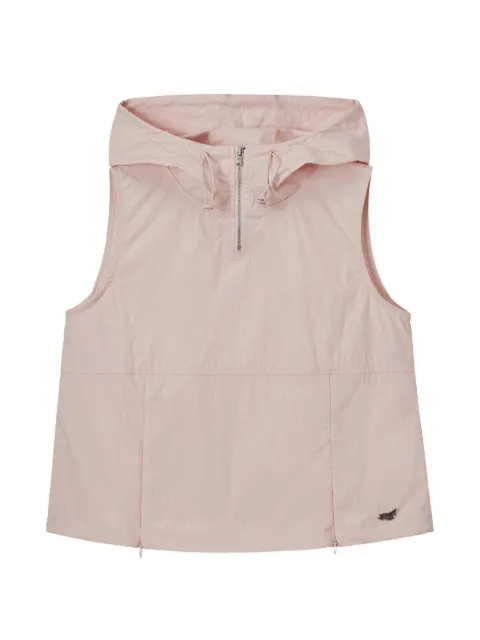Mini Cream hooded zip-up vest Pink 6SM109A