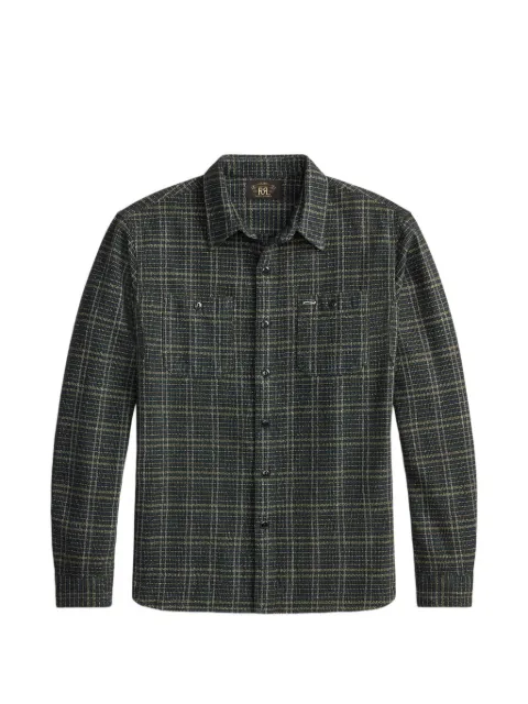 Ralph Lauren RRL checked long-sleeved shirt Blue 782P14467