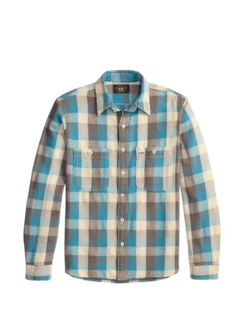 Ralph Lauren RRL buttoned checked shirt Blue 782P14465