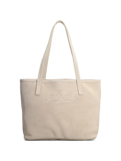 MC2 Saint Barth City logo-debossed suede tote bag Neutrals CBM003