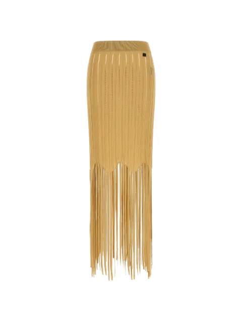 Balmain fringed midi skirt Neutrals GF0LC233KJ631GQ