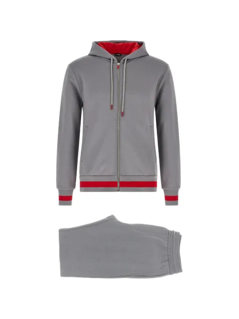 Kiton contrast-band tracksuit Grey UMJ002605000