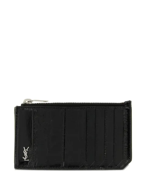Saint Laurent zip-up card holder Black 847962EABDD