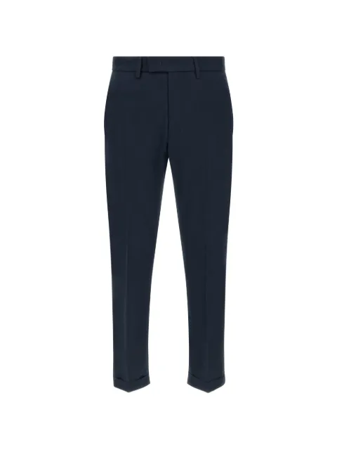 Department 5 logo-patch pleated trousers Blue UP05752M2TF0301816