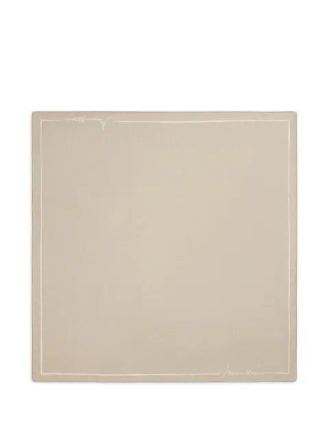 Maison Kitsuné Poetic Script scarf Neutrals QU06201WB0052