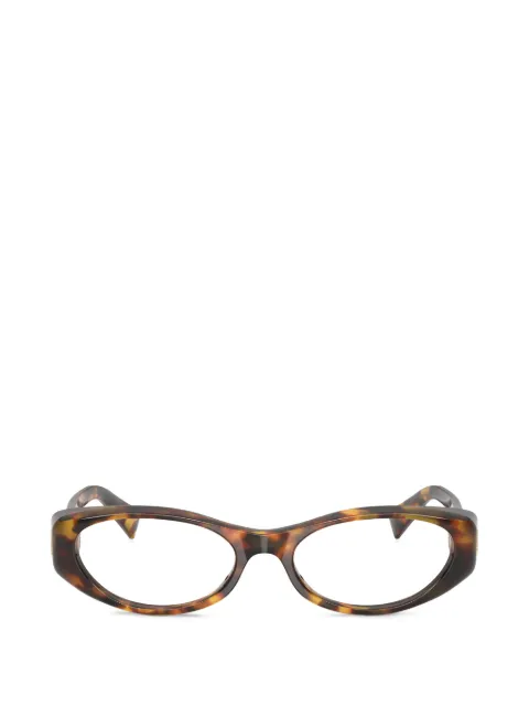 Miu Miu Eyewear round-frame glasses Brown MU03ZV14L1O1
