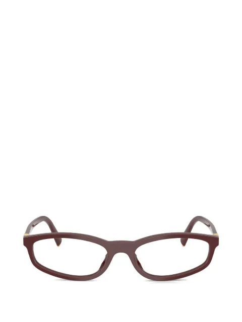 Miu Miu Eyewear round-frame glasses Brown MU01ZV