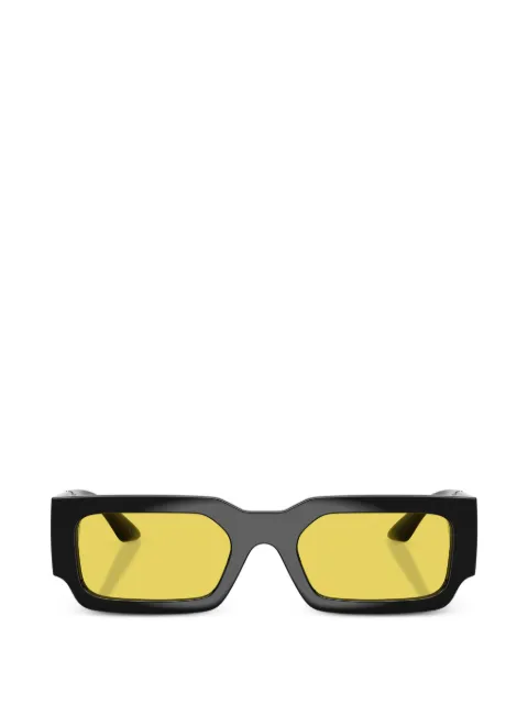 Versace Eyewear Greca rectangle-frame sunglasses Black VE4506UGB185