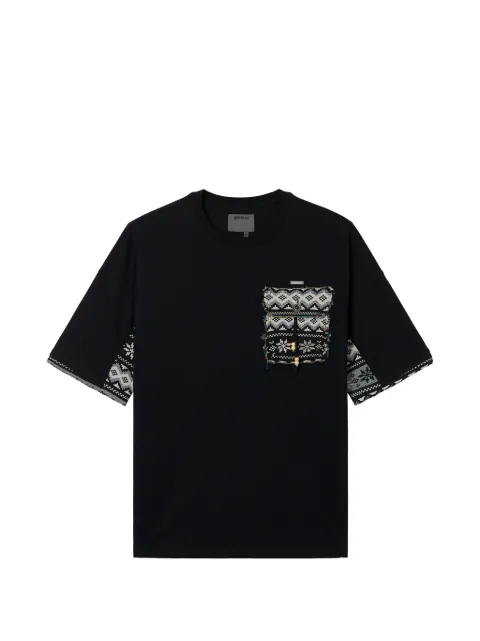 Musium Div. patterned pocket cotton T-shirt Black MMUTEM01157X
