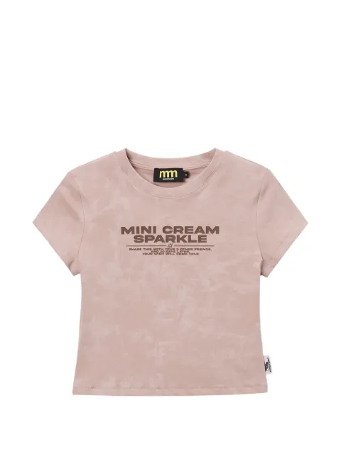 Mini Cream logo-print T-shirt Pink 6SM634A
