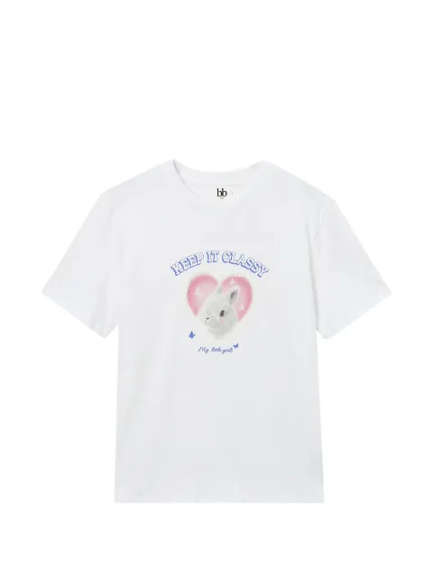 b+ab graphic print T-shirt Neutrals 6S647AS