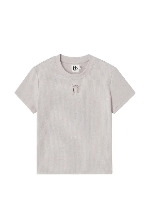 b+ab bow-ribbed T-shirt Neutrals 6S653AS