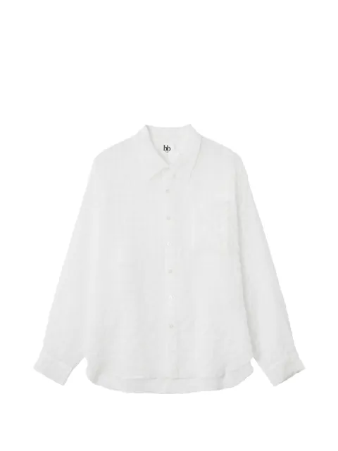 b+ab chest-pocket long-sleeve shirt White 6S137AS