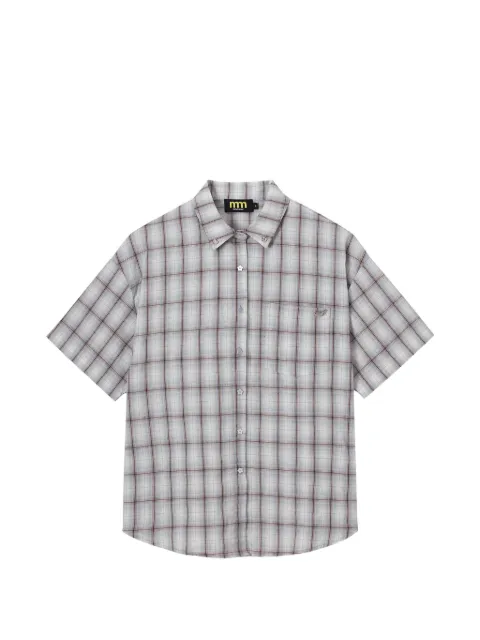Mini Cream plaid pocket shirt Grey 6SM108A