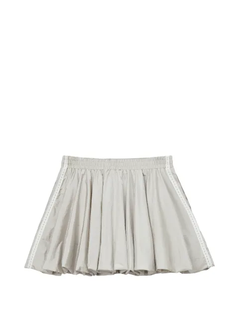 Mini Cream lace-trim appliqué skirt Neutrals 6SM113A
