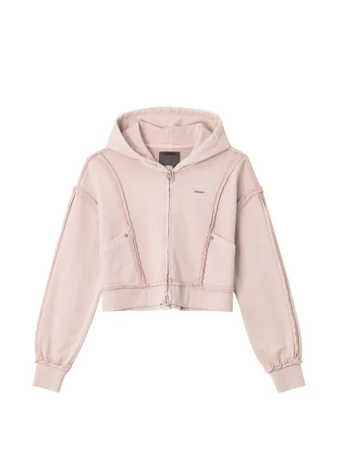 Musium Div. exposed-seam hoodie Pink MMUSWW01285X