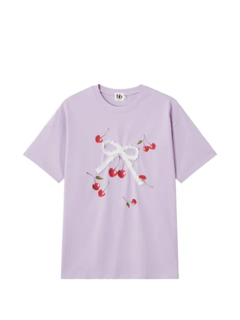 b+ab cherry-print T-shirt Purple 6S649AS