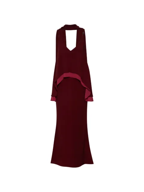 Baobab Danielle V-neck open-back maxi dress Red 6041066
