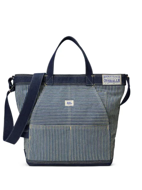 Ralph Lauren RRL Piers striped tote bag Blue 417P14526