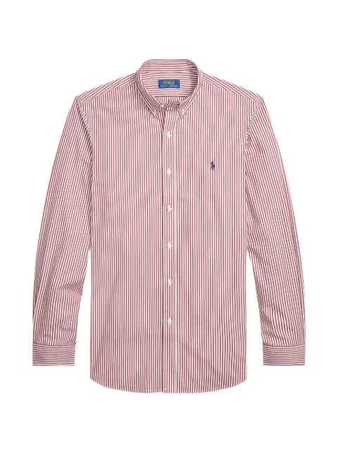Polo Ralph Lauren slim fit striped stretch poplin shirt Red 710929344509