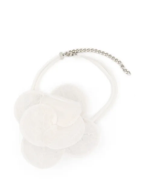 David Koma 3D Lace Flower necklace White RE26DKCHOKER02