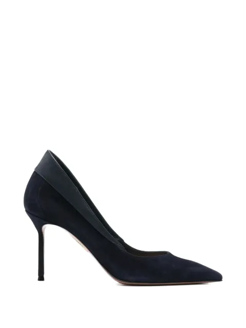 Aquazzura Guanto pointed-toe pumps Blue GTOMIDP0SAAMEZZANOTTE