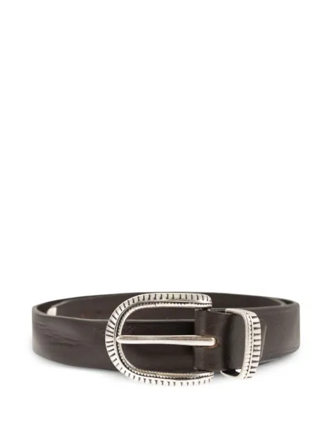 ALBERTO LUTI leather buckle belt Brown 31430MORO