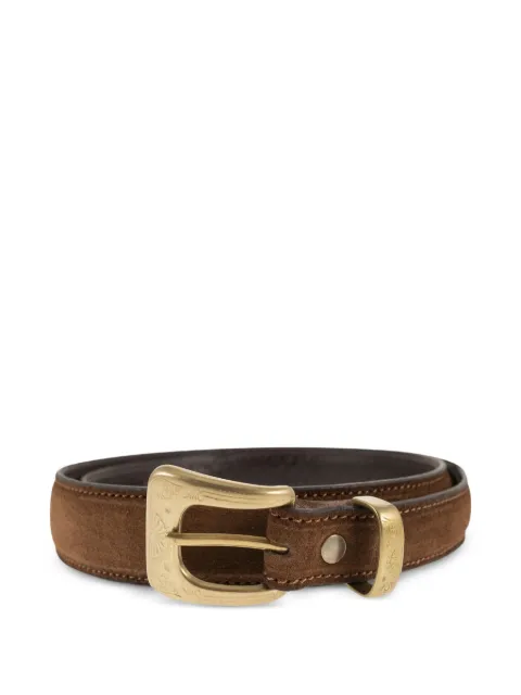ALBERTO LUTI engraved-detailing buckle belt Brown 31335BRUCIATO