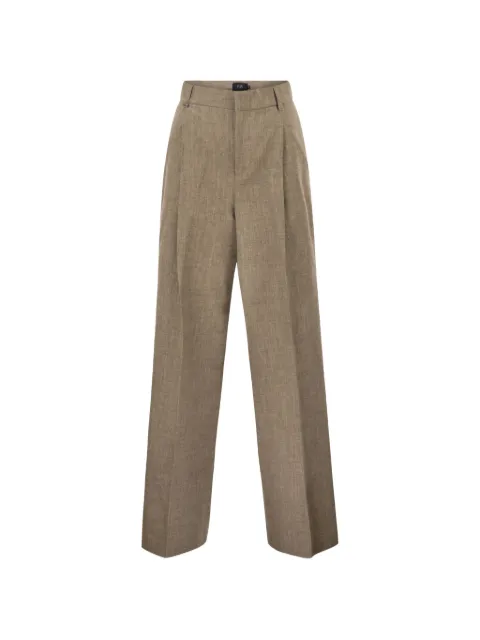 Fay regular-fit pleated trousers Neutrals NTW80524940ZDT