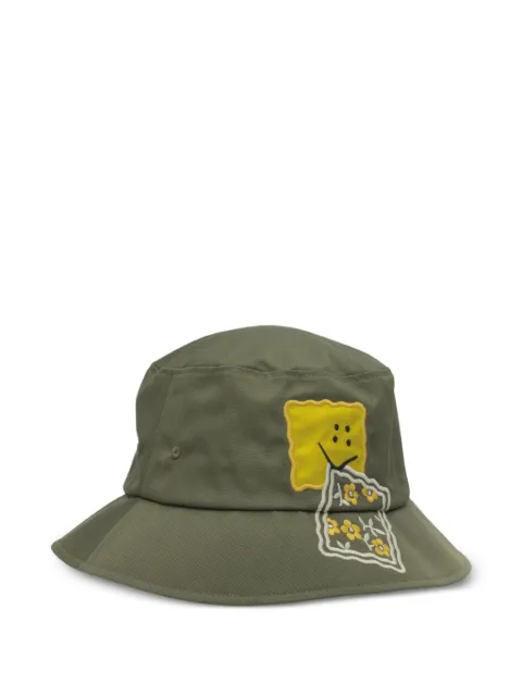 KAPITAL flower-embroidered hat Green K2513XH572KHAKI