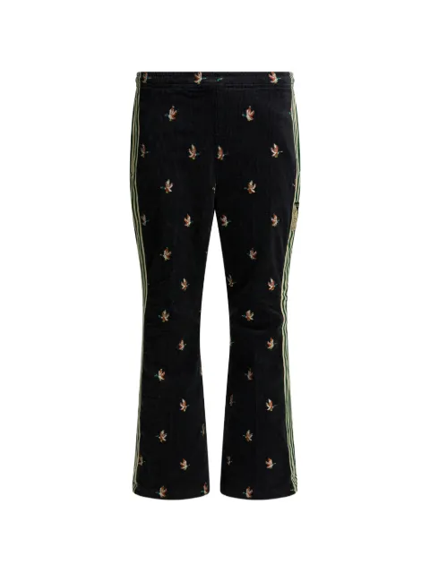 KAPITAL striped embroidered trousers Black K2510LP124BLACK