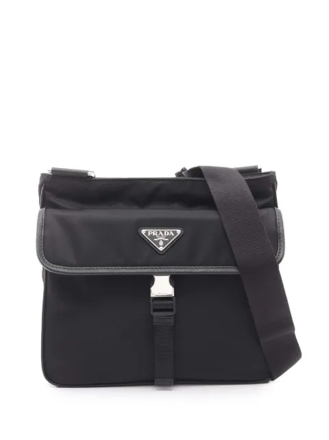 Prada Pre-Owned 2013-2026 Saffiano Trimmed Re Nylon crossbody bag Black 173GUCGIFT0BDT0P
