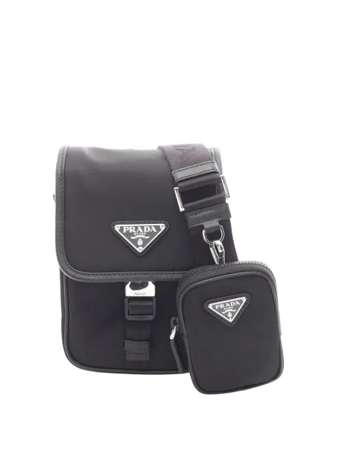 Prada Pre-Owned 2013-2026 Saffiano Trimmed Re Nylon crossbody bag Black NMW282IVGHIPMTU6