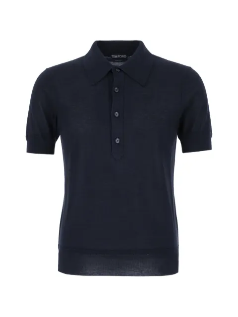 TOM FORD button polo Blue KPS039YMK073
