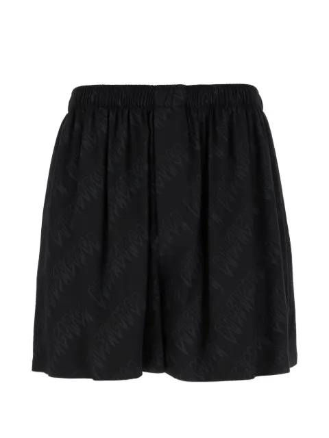 Balenciaga elasticated pattern bermuda shorts Black 871411TUL021069