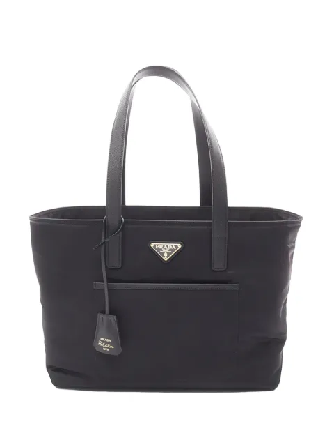 Prada Pre-Owned 2013-2026 Saffiano Trimmed Re Nylon Re Edition 1978 tote bag Black 8VDN0WTE44UHFUXI