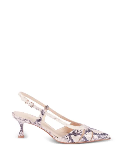 Sergio Levantesi Edda cut-out slingback pumps Neutrals EDDA6PITONE