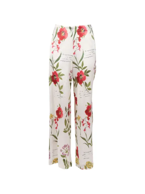 Shirtaporter floral-print palazzo trousers Neutrals TR4025