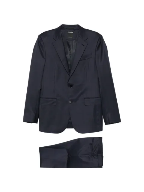 Zegna single-breasted wool suit Blue 322002A3221225