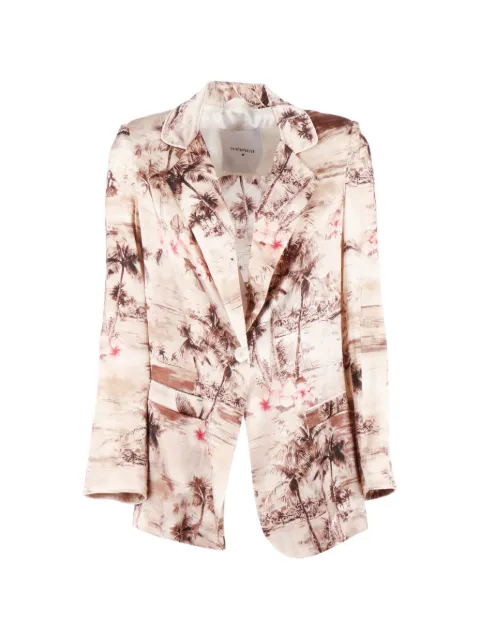 Shirtaporter graphic-print blazer Neutrals JA4043