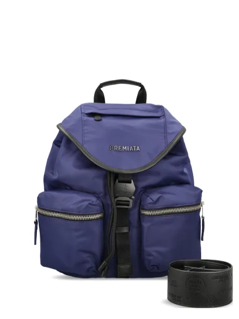 Premiata Lyn leather-trim backpack Blue LYN2151